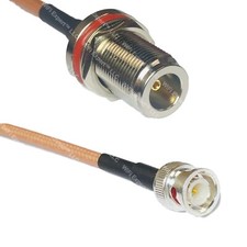 RG400 N FEMALE BULKHEAD to BNC MALE Coaxial RF Cable USA-Ship Lot
