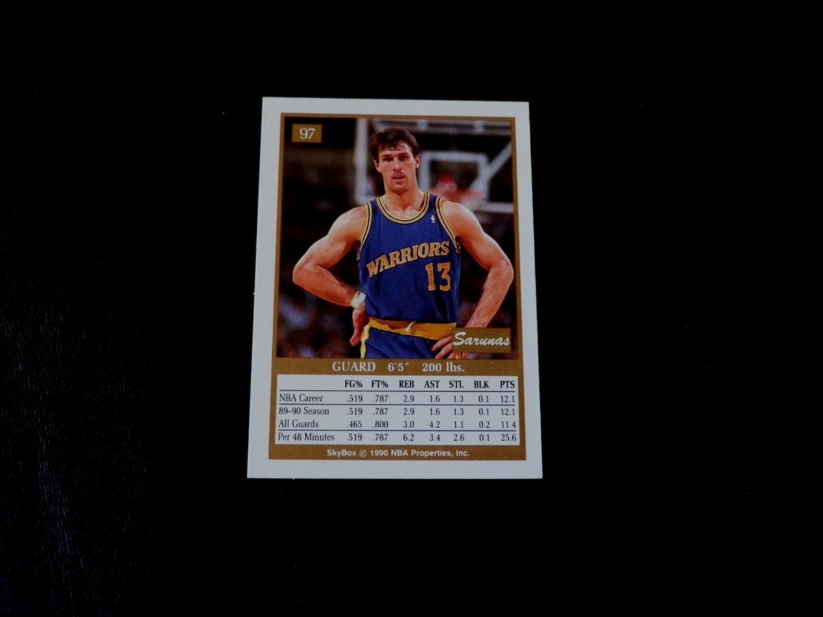 Sarunas Marciulionis Autographed 1990 SkyBox HOF Rookie Warriors 