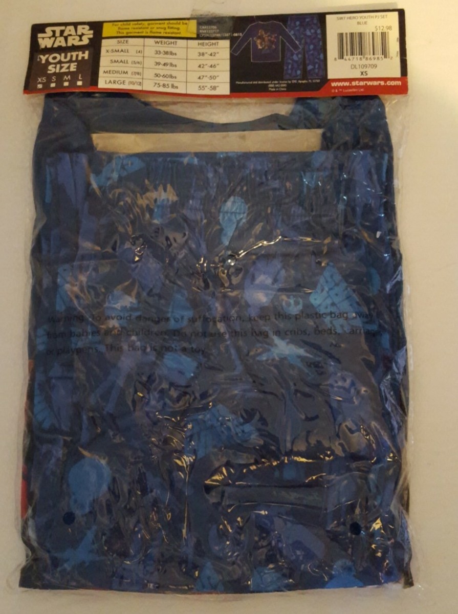 Star Wars Force Awaken Hero - Long Sleeve 2 Pc PJ Set - Blue