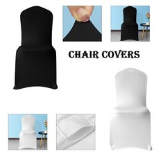 1-150pcs White Black Spandex Wedding Chair Covers Seat Cover for Banquet Events