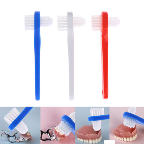  12 Pcs Comfortable Denture Tooth Brush Toothbrush Double Sided - Picture 1 of 6