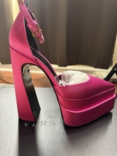NEW Size 37 Versace Platform Silk Satin Pumps