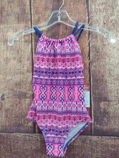 Kanu Surf Mahina Girls One piece, Pink, Size 6X