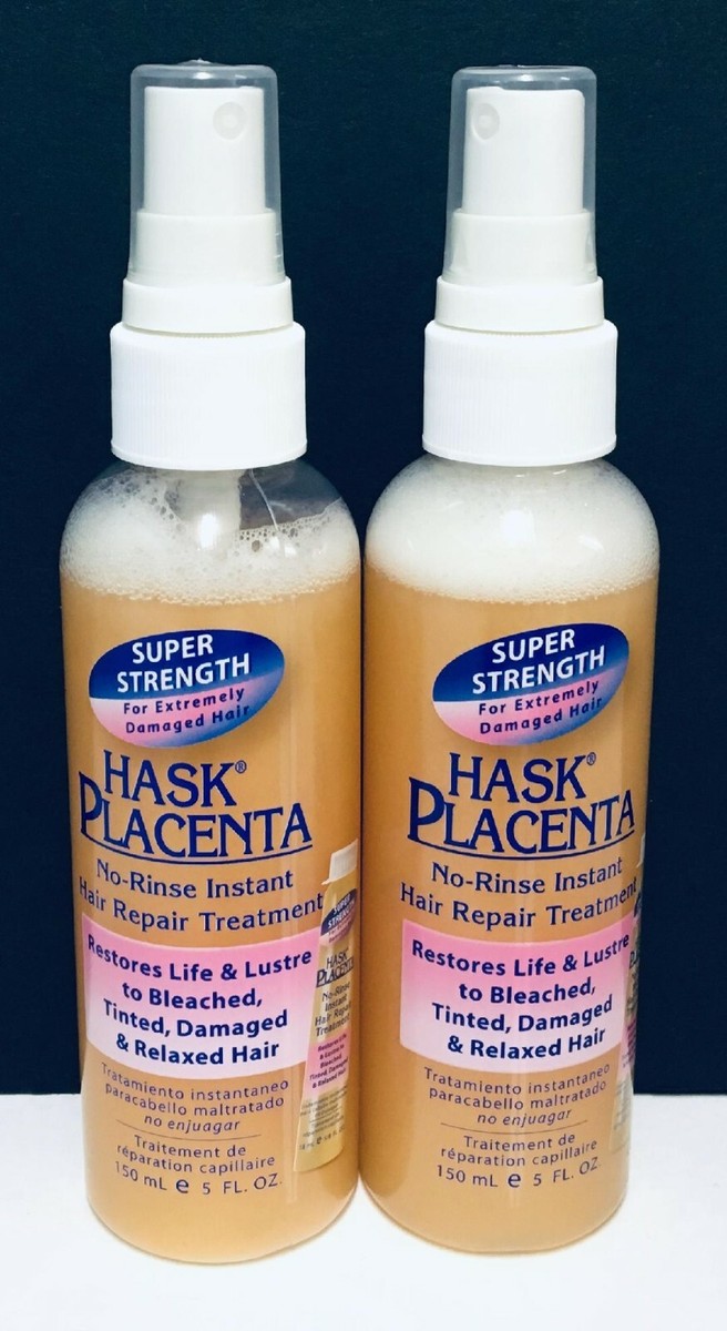 Hask Placenta No-Rinse Instant Hair Repair Treatment Super