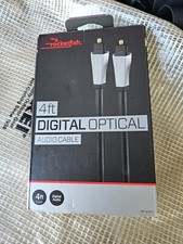 Rocketfish 4ft Toslink Optical Audio Cable for surround sound TV Cable soundbar