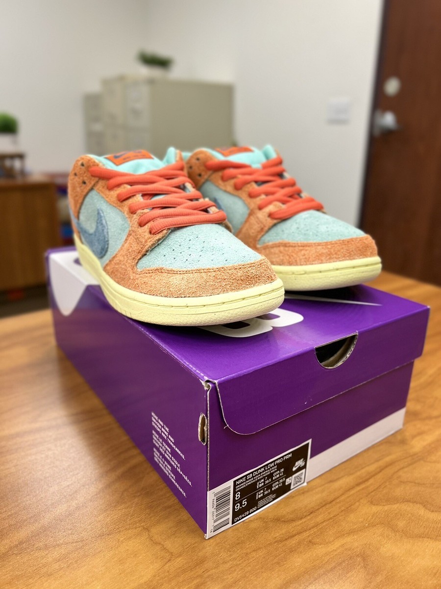 Men Size 8 - Nike SB Dunk Low 'Orange Emerald Rise' #DV5429-800