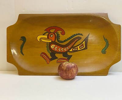 Vintage Goonie Bird Wooden Tray/wall plaque Hand-painted 1958 G. Levin