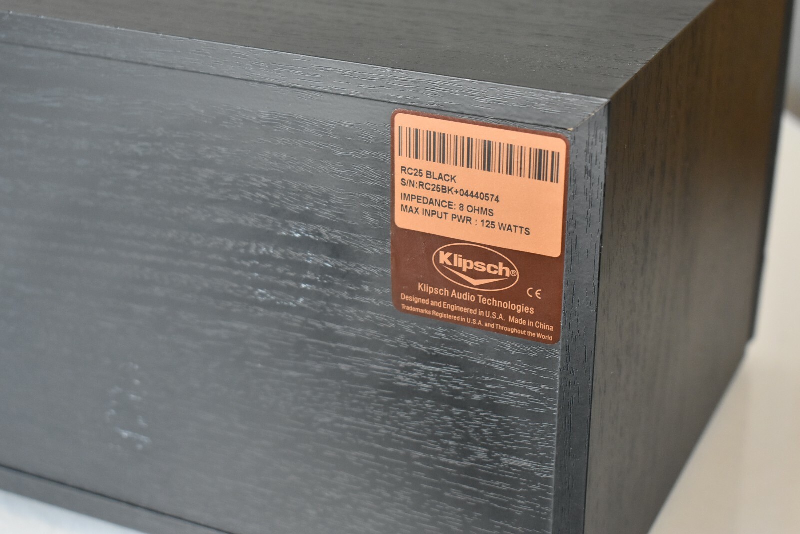 klipsch reference center speaker rc25