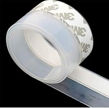 Silicone Door Bottom Seal Strip Tape, 2.5 × 100 cm Transparent Weather Stripping