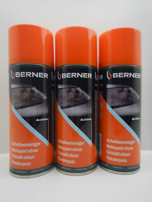 3x Berner Scheibenreiniger Reiniger Activ Glasreiniger Aktivschaum Schaum 400ml