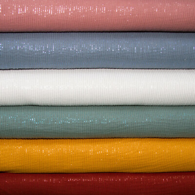 Musselin Double Gauze mit Lurexfäden von Quality Textil 140 cm