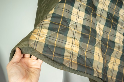 -Childrens Barbour Boys Winter Reelin Cotton Olive Jacket Size XXL - Picture 10 of 11
