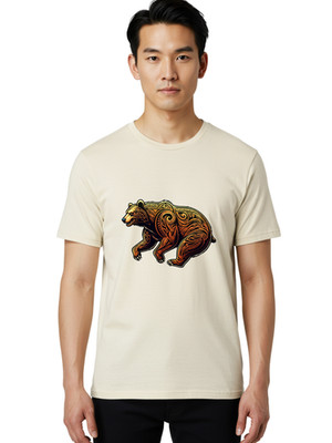 Tattoo-Bear-2 Mens Graphic Tee, 100% Cotton, Casual Summer Wear