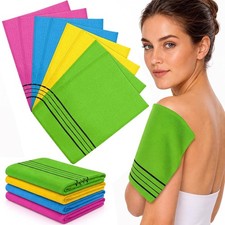 Korean Exfoliating Mitts Large Yellow Green Blue Pink Body Scrub Mitts