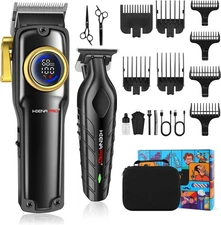 HIENA PRO Professional Hair Clippers Set for Men Cordless Barber Kit Hair... 