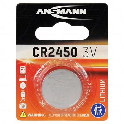 Ansmann CR2450 3V Lithium BR2450 DL2450 Button Cell Battery