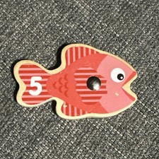 Melissa  Doug Catch  Release Magnetic Counting Game Replacement Red 5 Fish