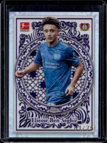 2025-26 Topps Chrome Eliesse Ben Seghir Ornaments Purple Refractor #/75