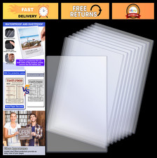 10 Pcs Clear Rigid Sheet Protectors 8.5x11, Hard Document Holders for Certificat