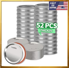 Canning Lids and Rings 52 Count Regular Mouth Mason Jar Band For Ball Kerr Jars