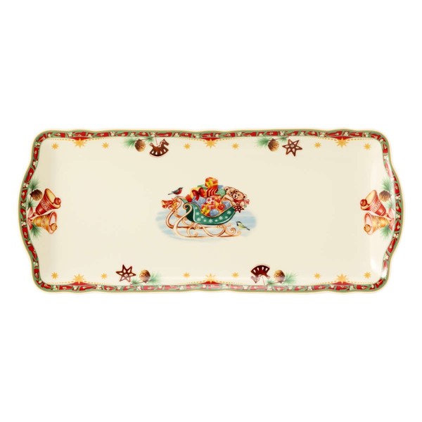 Seltmann Weiden Marie-Luise Weihnachtsnostalgie Kuchenplatte Eckig 34,5X15 Cm-image