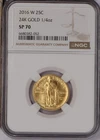 2016-W Gold 24k Standing Liberty 1/4 oz. 25 Cents NGC SP70