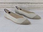 Rothy's The Pointed Toe Knit Ballet Flats Diamond Metallic Women's Size 6 — photo 1