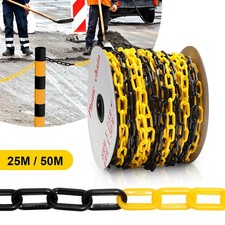 Absperrkette 25m/50m Plastikkette Kette Warnkette Kunststoffkette Absperrung