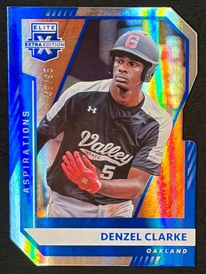 Denzel Clarke Rookie Card - Blue Die-Cut /95 - Oakland Athletics Baseball Cards