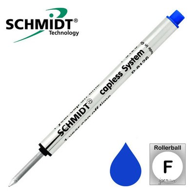 Schmidt P8126 Short Capless Rollerball Refill, Blue, Fine 0.6 mm