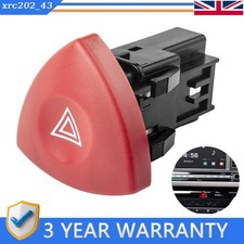Hazard Warning Switch Button Fits Renault Laguna Espace Trafic Vauxhall Vivaro