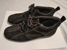 Easy Spirit Shoes Esutile Black Suede Lace Up Sneaker Comfort Size US 9.5
