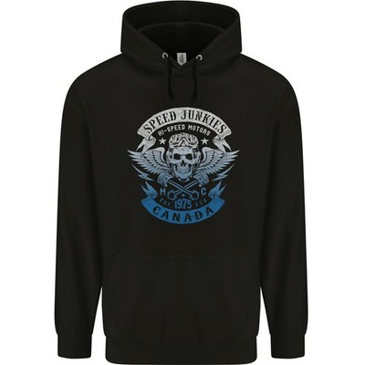 Canada Speed Junkies Biker Motorrad Herren 80% Baumwolle Hoodie