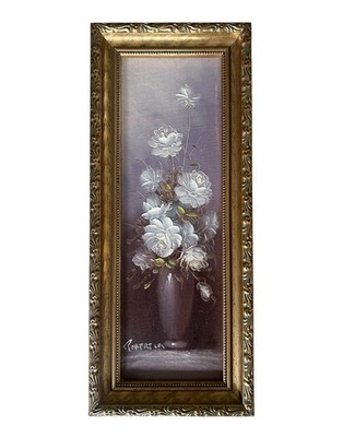 ROBERT COX (1934-2001) Vintage Original Stillleben Blume Ölgemälde