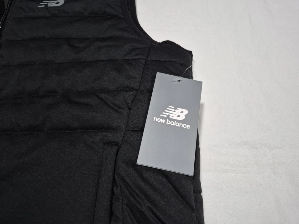 Chaleco New Balance Puffer Tech Para Hombre Acolchado Ajuste Cómodo Cremallera Completa Resistente al Agua Foto 3 de 4
