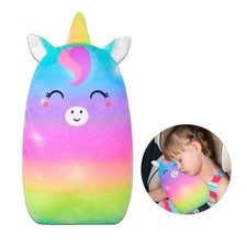 FIODAY Car Seat Belt Covers for Kids Unicorn Pillow Soft Rainbow