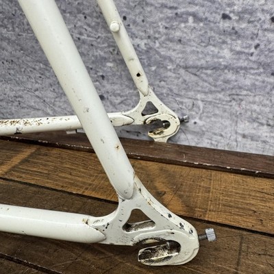 Vintage Bianchi Sport SX Road Bike Frame 56cm 700c White Chromoly