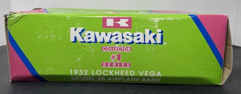 Kawasaki 1932 Lockheed Vega 5B Model Bank Airplane Diecast Collector #1 Series - Image 3 of 4