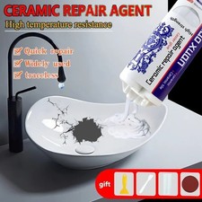 Basin Crack Fix for Ceramic Repair Agent Waterprof Bonding Glue Bath Toilet UK