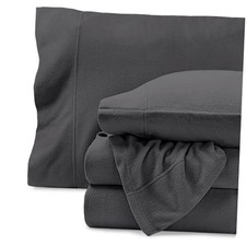 Super Soft Fleece Sheet Set - Size - Extra Plush Polar Fleece, King 03 - Grey