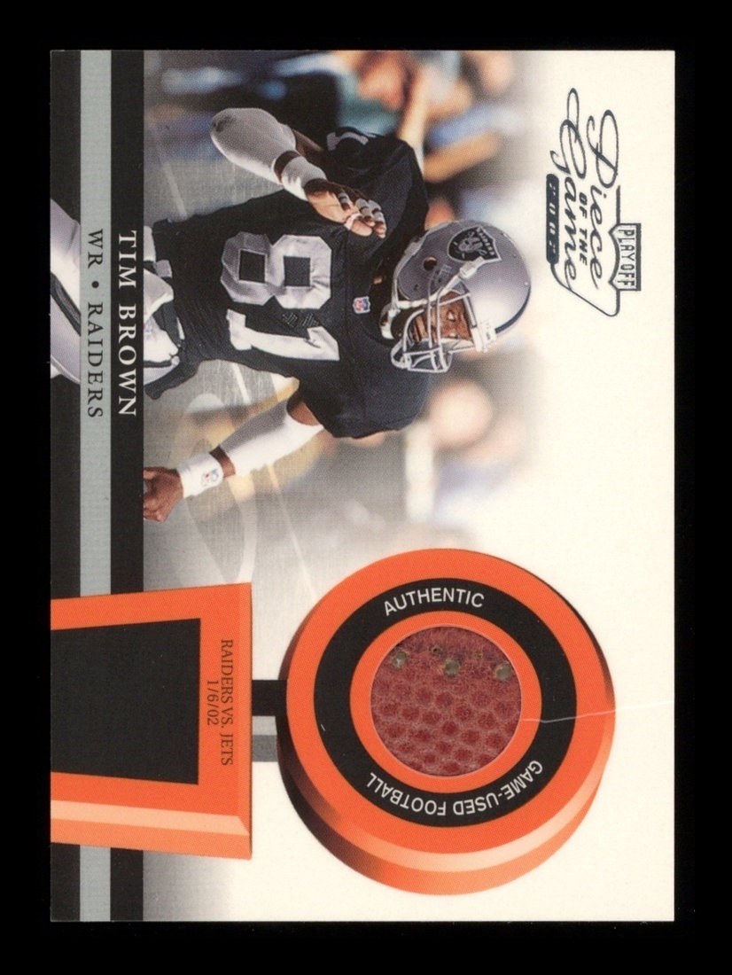 2002 Playoff Piece Of The Game: #POOG-52 Tim Brown Game Used Relic NR-MINT