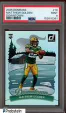 2025 Donruss Downtown #18 Matthew Golden Packers RC Rookie SSP PSA 9 MINT