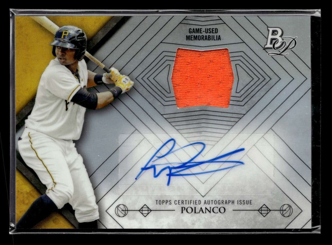 2014 Bowman Platinum Gregory Polanco Jersey Relic Auto Autograph #AR-GP UX4330