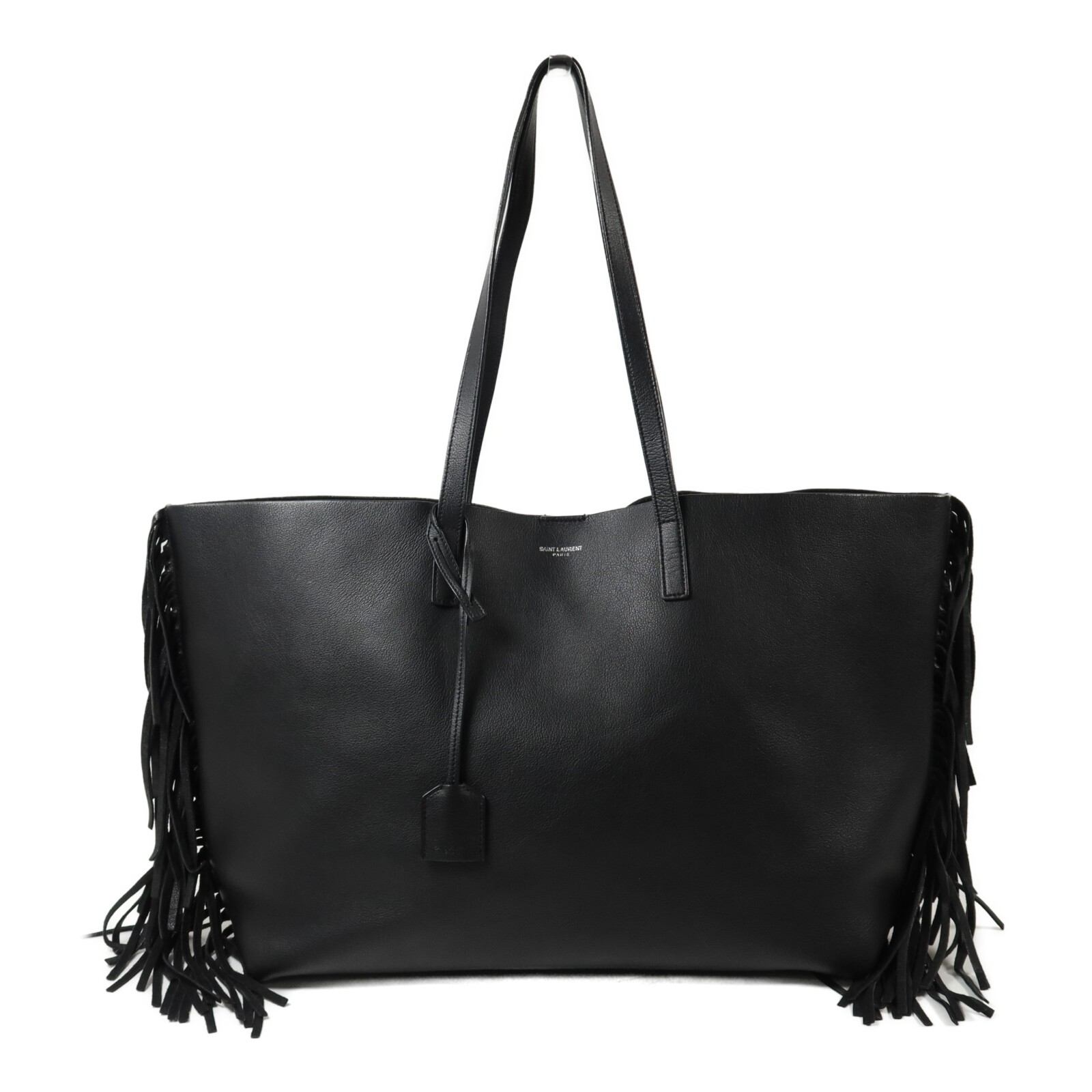 SAINT LAURENT YSL SHW Tote Bag 410666 Calfskin Leather Black