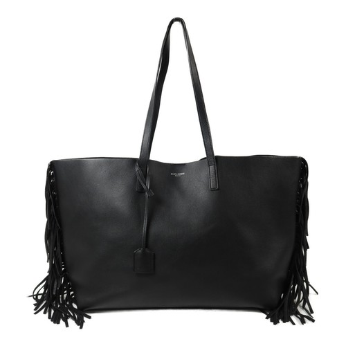 SAINT LAURENT YSL SHW Tote Bag 410666 Calfskin Leather Black