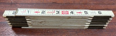 Vintage 72'' Lufkin No. 066 Wooden Folding Ruler Extension Rule