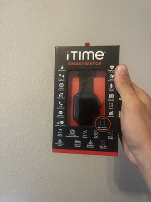 iTime Smart Watch Touch Screen, Compatible with Android/iOS, Black