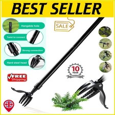 Stainless Steel Weeding Tool – Long Handle Claw Weeder for Grass Root Removal