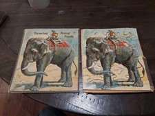 Vintage Wooden Dissected Animal Puzzle Elephant Indian Rider Germany w/ Box