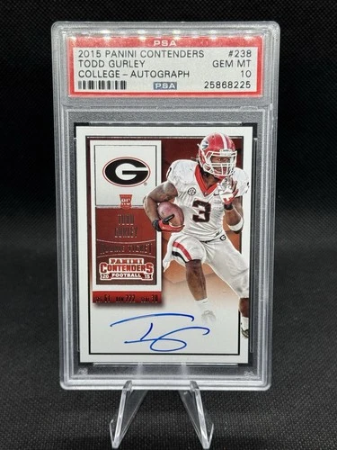 🔥💣POP 15 GEM MINT ROOKIE ON-CARD AUTO!💣🔥 2015 Contenders Todd Gurley RC